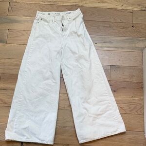 J. Crew Ivory Wide-Leg Pants